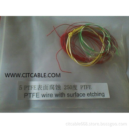 Fluoroplastic-wire with Surface Etching